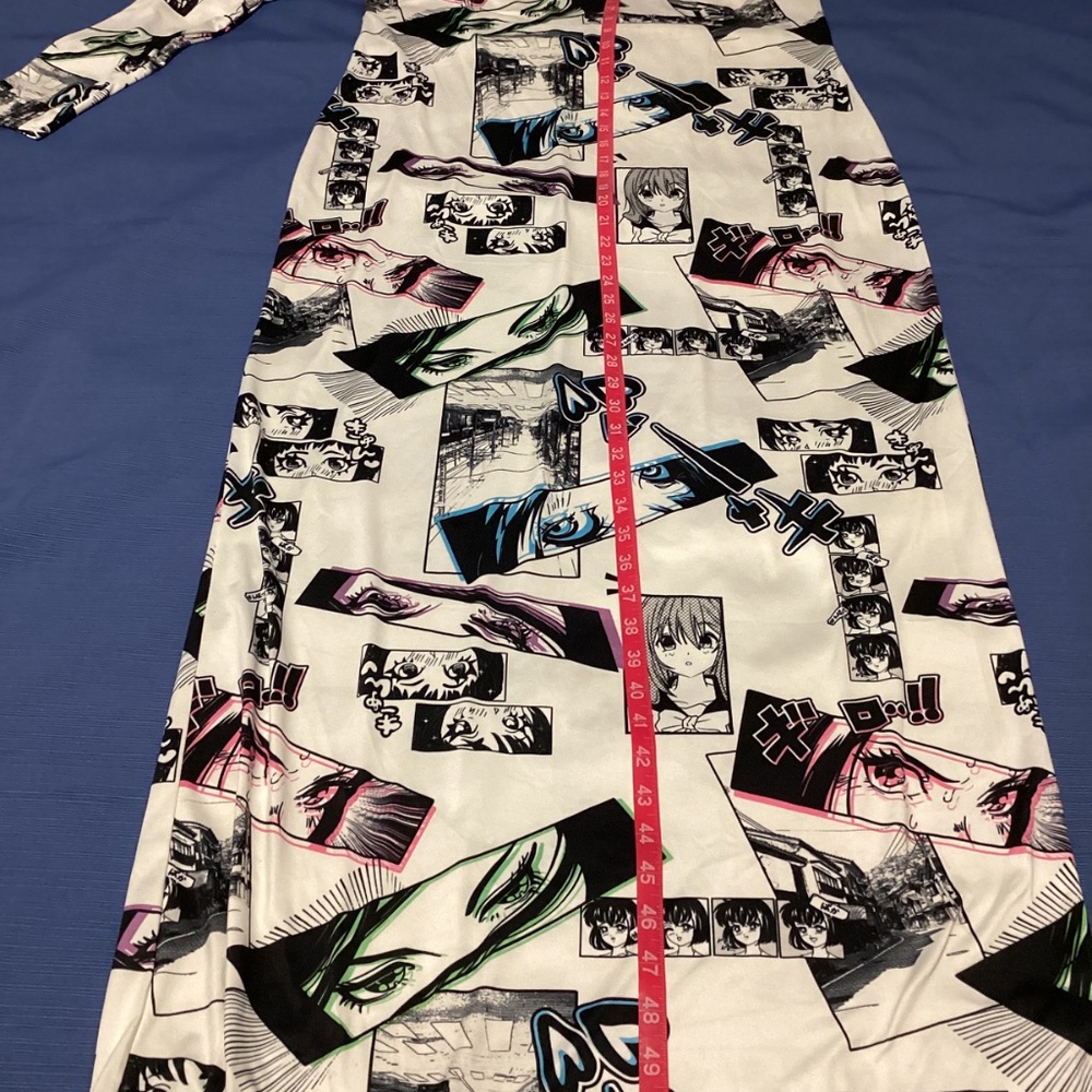 Fashion Nova Anime bodycon one-shoulder dress, size 3X - Picture 6 of 10